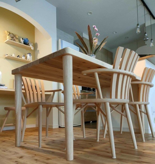 家具 装飾 階段 テーブル 手すり 内装 ろくろ脚 ロクロ テーブル脚